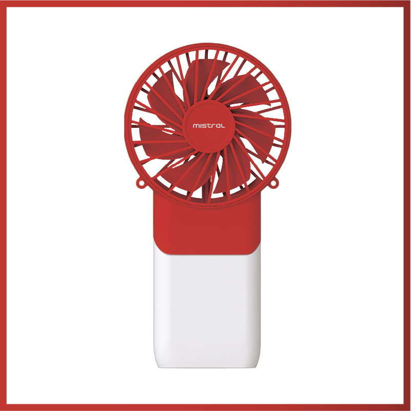 Mistral Mimica Cool Breeze Rechargeable USB Fan - Red White MRF500-RW - image 3