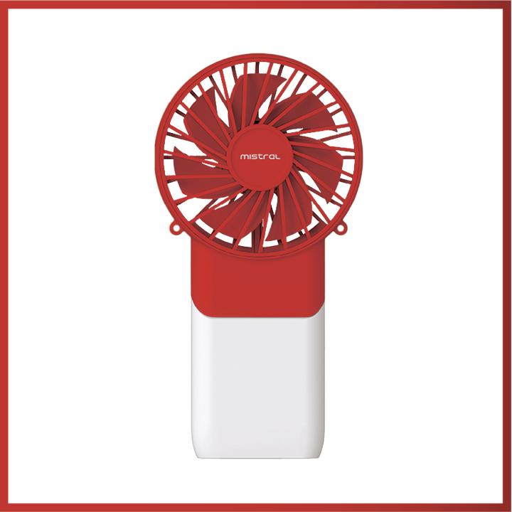Mistral Mimica Cool Breeze Rechargeable USB Fan - Red White MRF500-RW - image 3