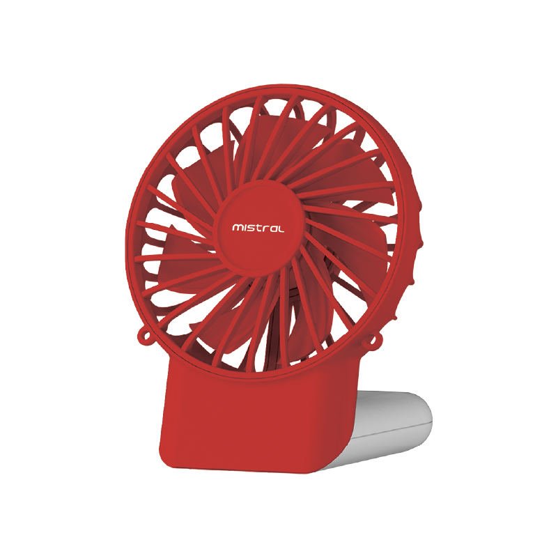 Mistral Mimica Cool Breeze Rechargeable USB Fan - Red White MRF500-RW