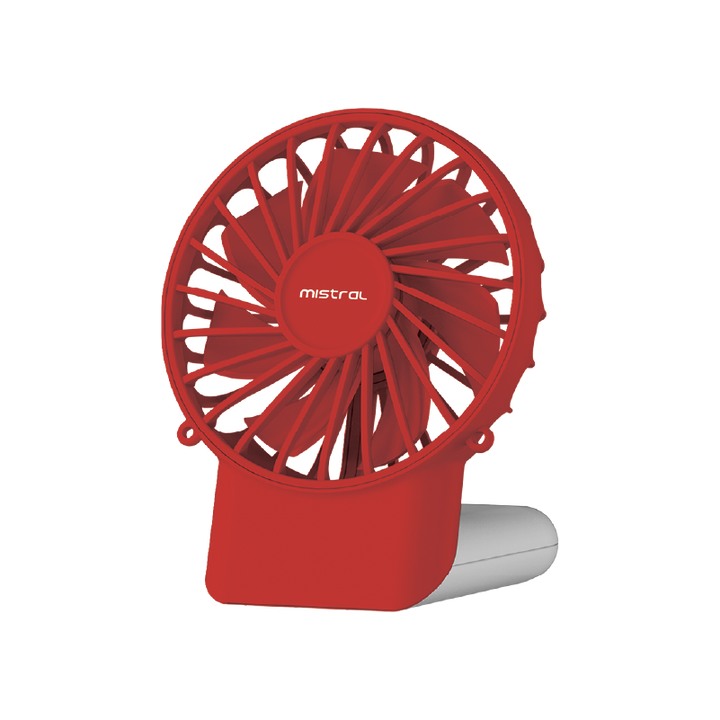 Mistral Mimica Cool Breeze Rechargeable USB Fan - Red White MRF500-RW