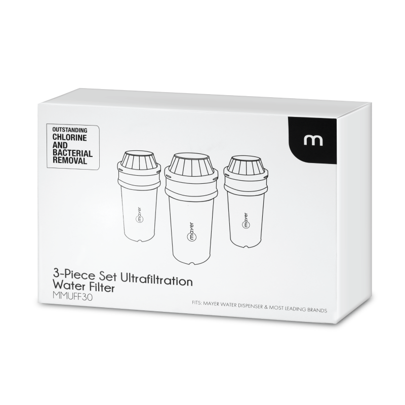 Mayer 3 Piece Set Universal Water Filter (Compatible w/ MMIHW25 / 30 / 40)