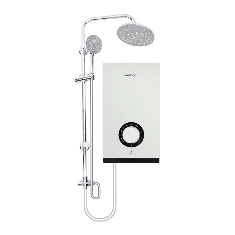 Mistral Shower Heater DC Pump MSH103-BK Black, Chrome Rain Shower - image 2