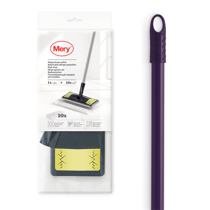 Mery 360° Rotation Dust Wiper Mop (With 10 Pieces Refills)