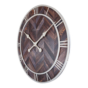 NeXtime Roman Vintage Wall Clock 58cm (Dark Brown)