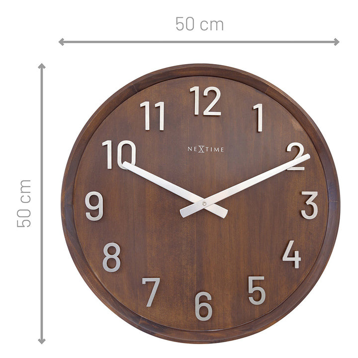 NeXtime Precious Wall Clock 50cm (Brown)