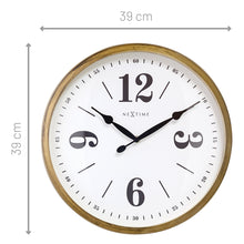 Load image into Gallery viewer, NeXtime Classic Wall Clock 39cm (Gold/White)
