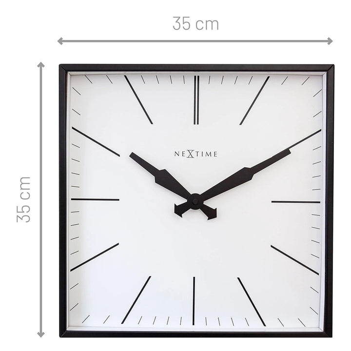 NeXtime Be Square Stripe Wall Clock 35x35cm