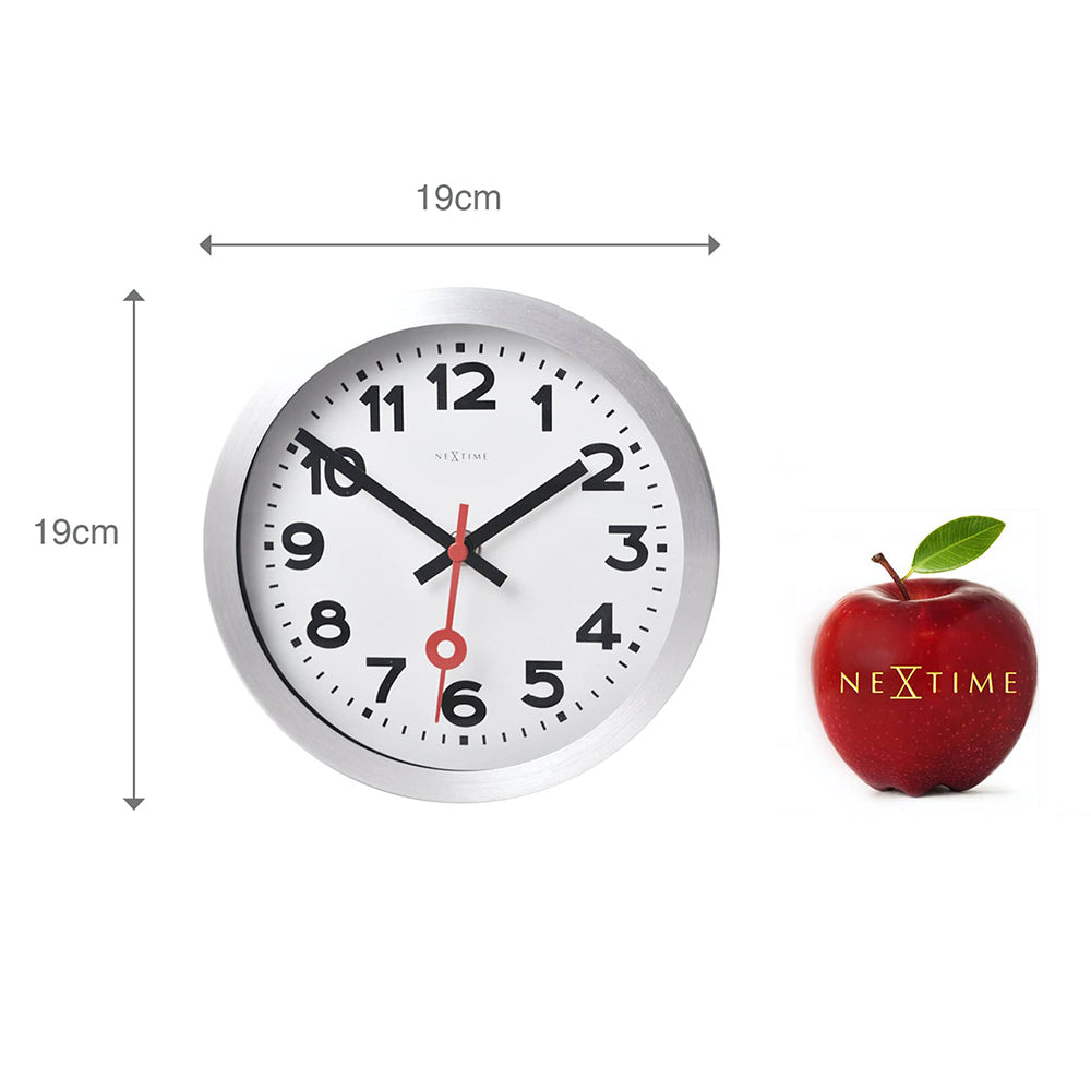 Jadual Indeks Nombor Stesen NeXtime/Jam dinding 19cm (Putih)