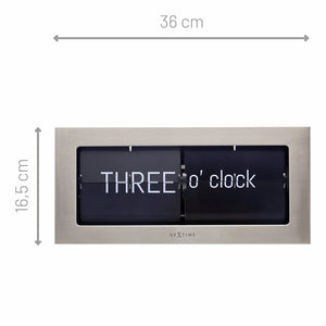 NeXtime Flip Table Clock 16.7x36cm (Silver)