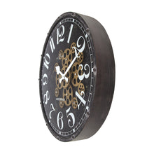 Load image into Gallery viewer, NeXtime Henry Moving Gear Wall Clock 50cm (Black/White)
