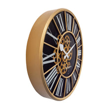 Load image into Gallery viewer, NeXtime William Moving Gear Wall Clock 50cm (Gold/Black/White)
