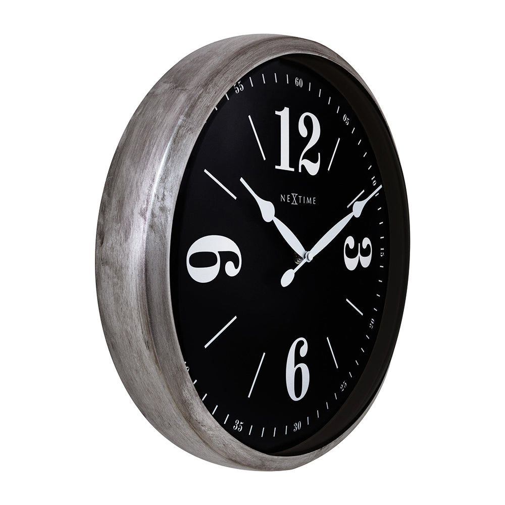 NeXtime Classic Wall Clock 39cm (Silver/Black)