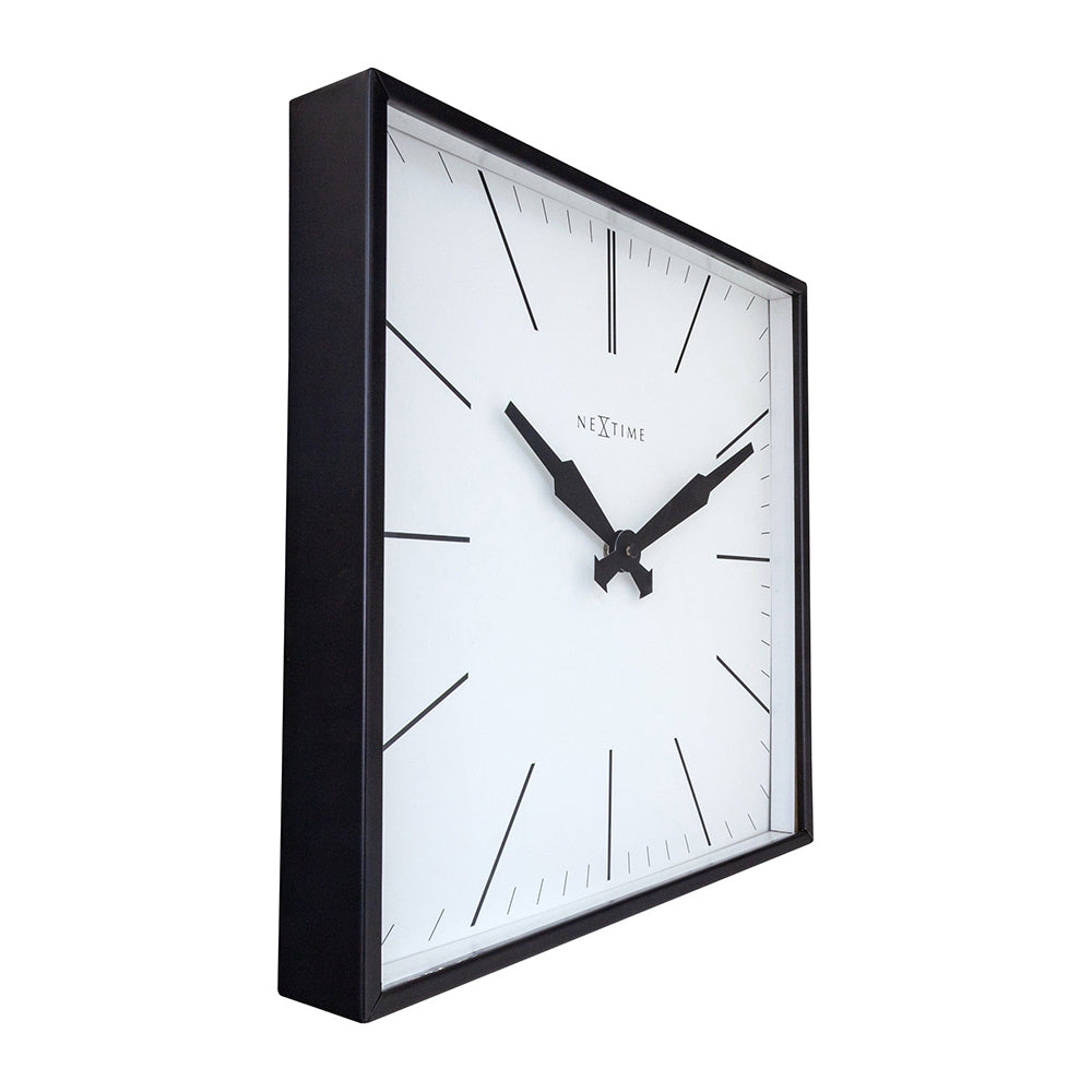 NeXtime Be Square Stripe Wall Clock 35x35cm