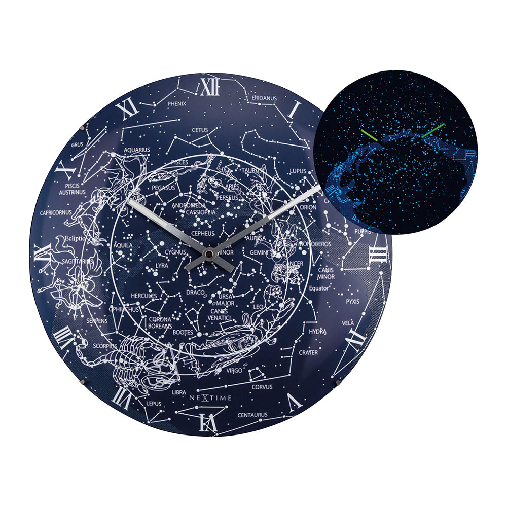 NeXtime Milky Way Dome Wall Clock 35.6cm (Luminous)