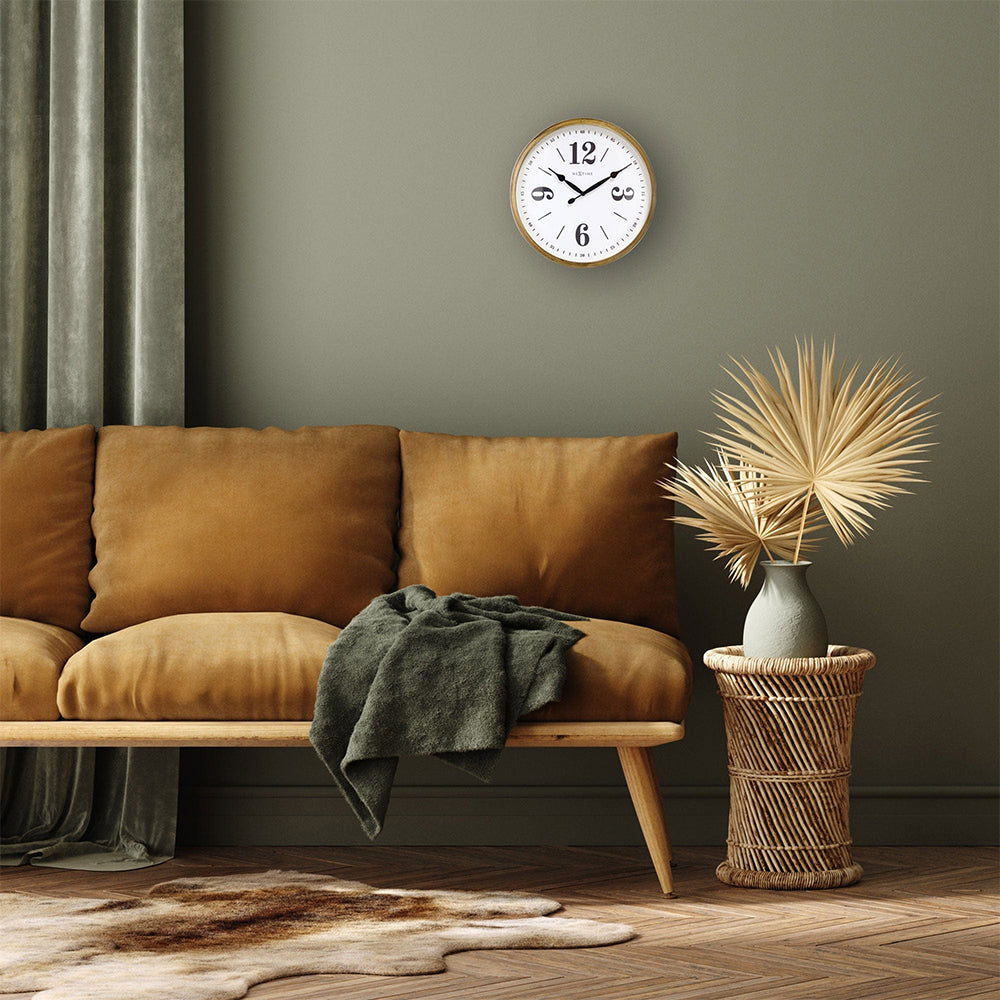 Jam Dinding Klasik NeXtime 39cm (Emas/Putih)
