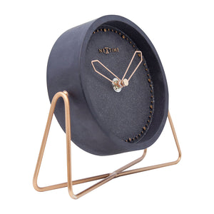 NeXtime Cross Table Table Clock 15.5x17.5cm (Black Copper)