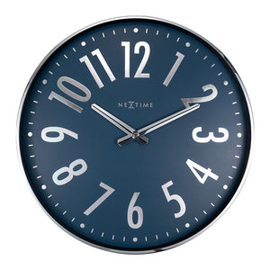 NeXtime Alchemy Wall Clock 40cm (Silver/Blue)