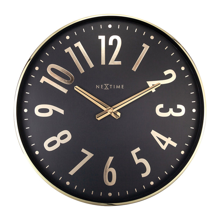 NeXtime Alchemy Wall Clock 40cm (Gold/Black)