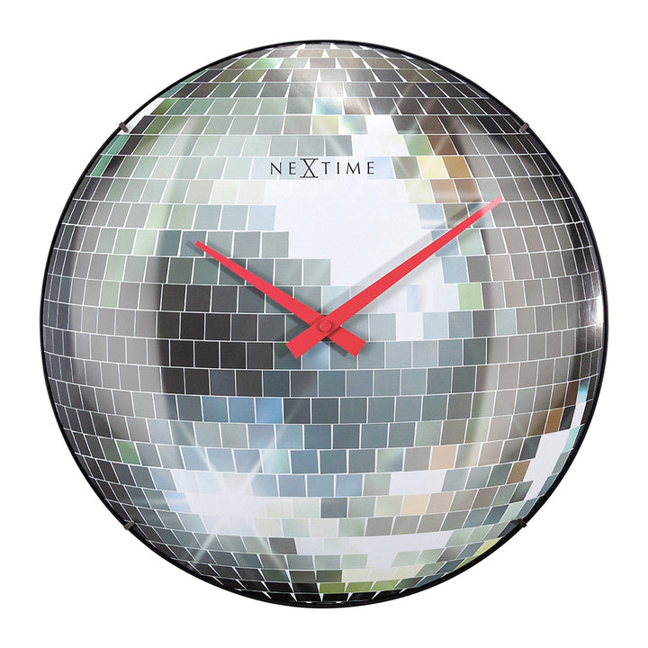 NeXtime Disco Ball Wall Clock 35cm (Silver)