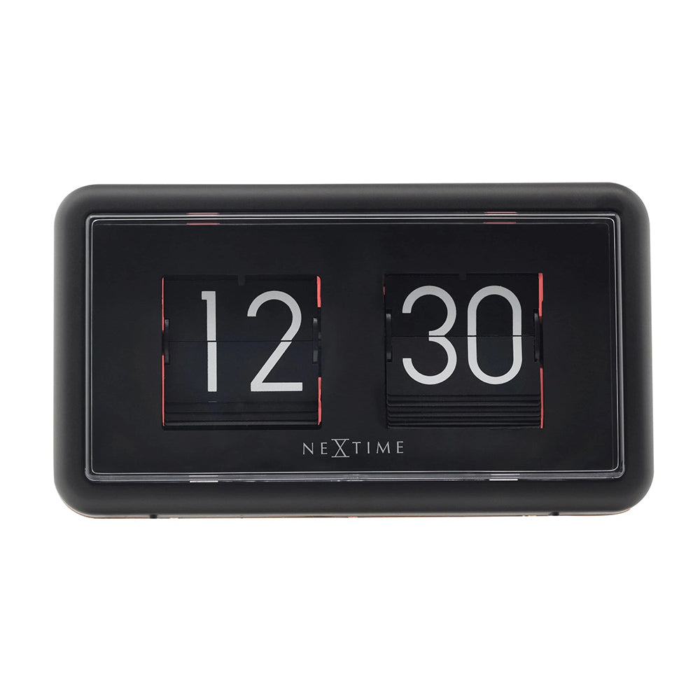 NeXtime Flip Table Clock 18x10x7cm (Orange/Black)