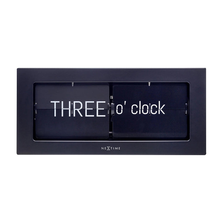 NeXtime Flip Table Clock 16.7x36cm (Black)