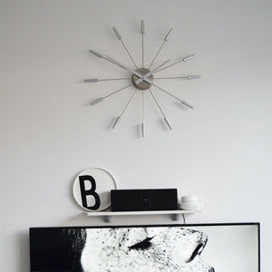 NeXtime Plug Inn Wall Clock 58cm (Silver)
