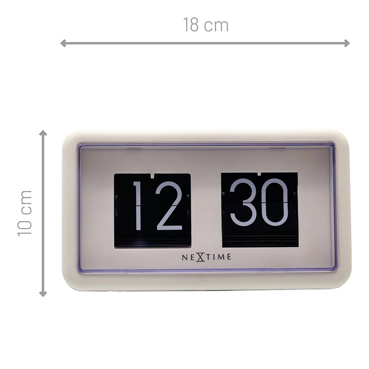 Jam Meja NeXtime Flip 18x10x7cm (Putih/Hitam)