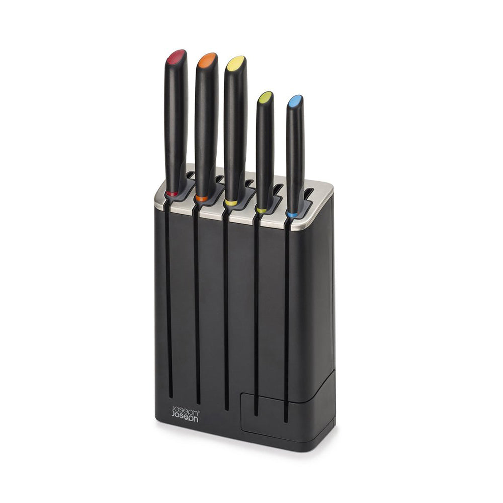Joseph Joseph Elevate Knives Slimblock Set Pisau 5 Keping Dengan Pengasah