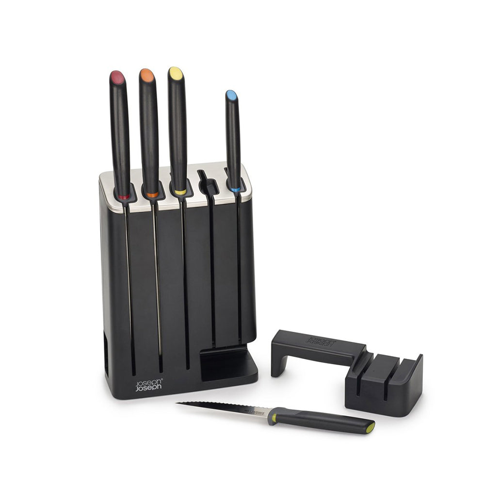 Joseph Joseph Elevate Knives Slimblock Set Pisau 5 Keping Dengan Pengasah