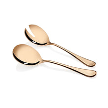 Load image into Gallery viewer, STANLEY ROGERS Chelsea Gold Salad Fork and Spoon 2 Piece Set
