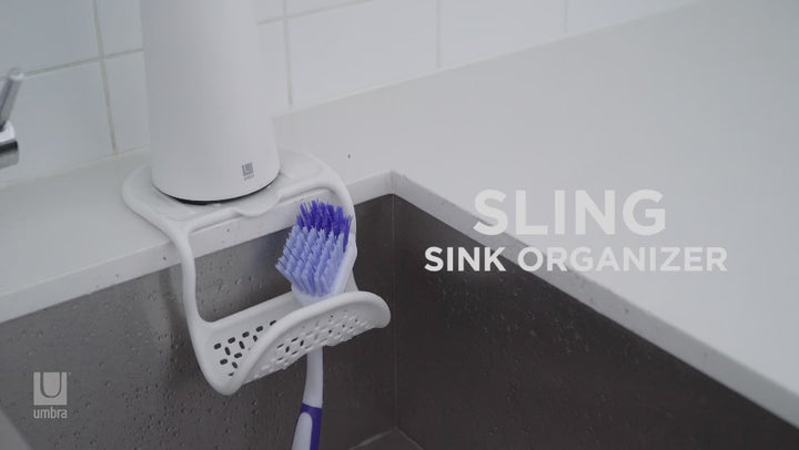 UMBRA Sling Fleksibel Sink Caddy, Putih