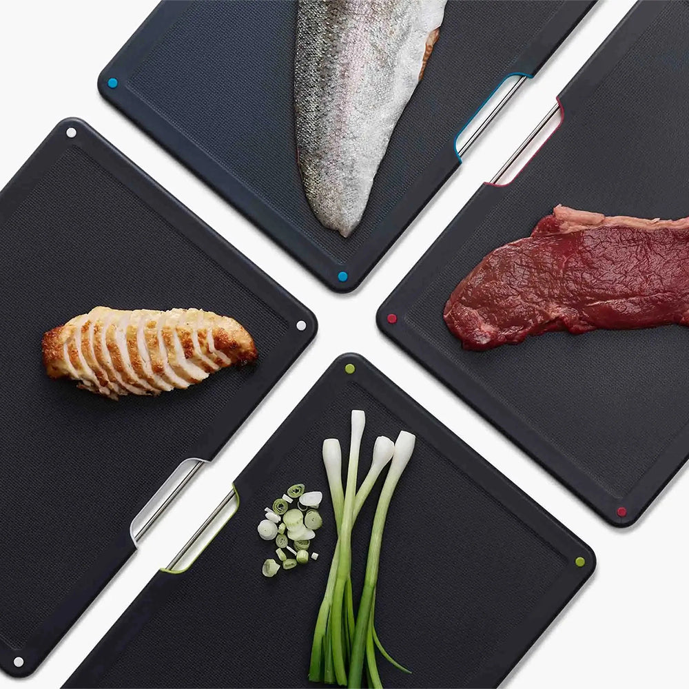 Joseph Joseph Folio Steel 4 Keping Set Papan Mencincang - Keluli Tahan Karat 