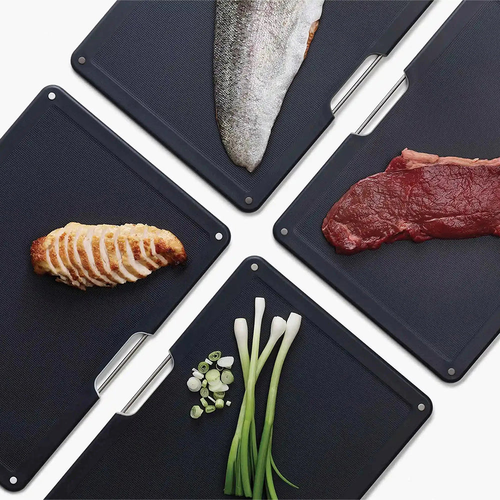 Set Papan Cincang Joseph Joseph Folio Steel 4 Keping - Emas Mawar 