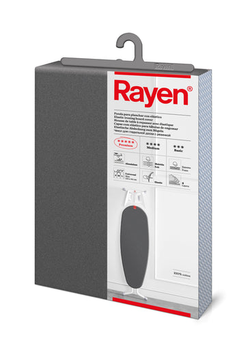Rayen 4 Layer Padding Premium Grey Reflective Elastic Ironing Board Cotton Cover 