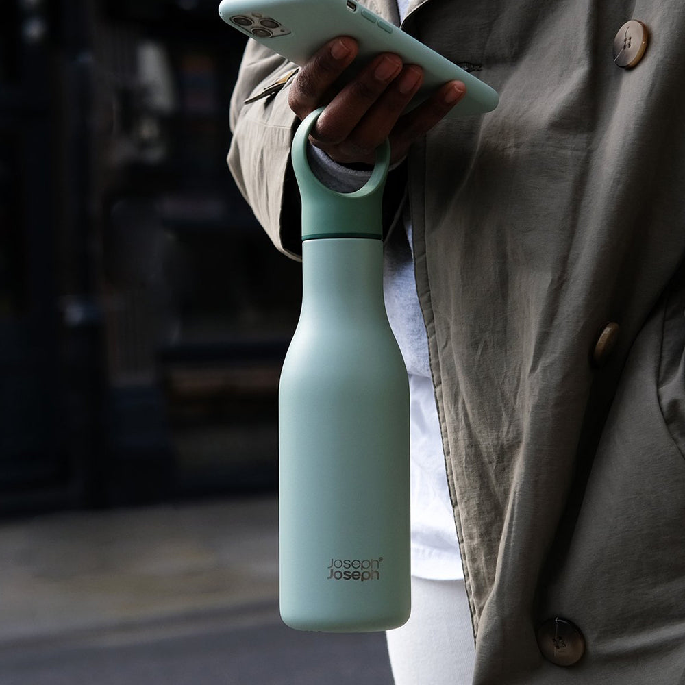 Botol Air Tertebat Vakum Keluli Tahan Karat Joseph Joseph Loop 500ml (Hijau)