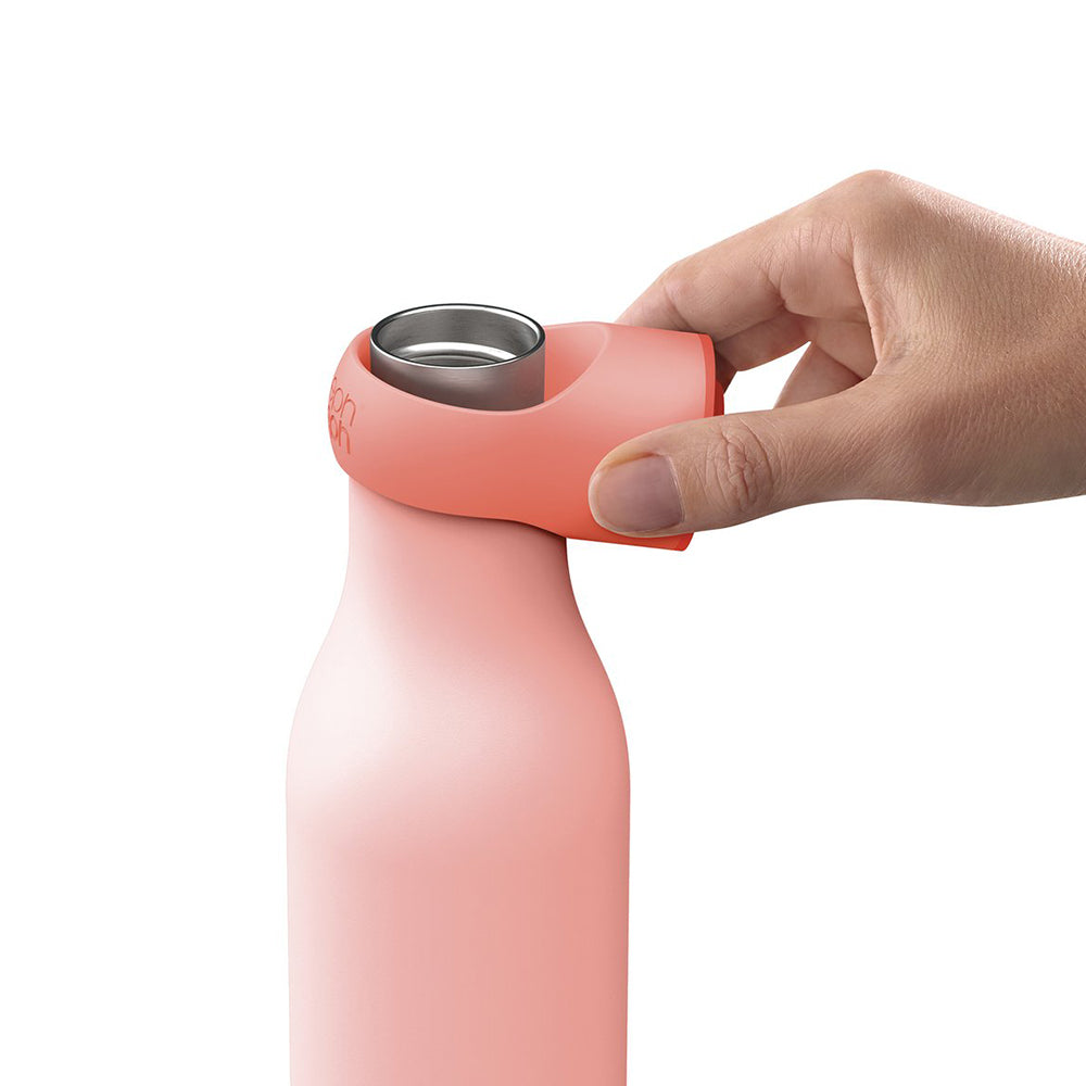 Joseph Joseph Loop 500ml Stainless-Steel Vacuum Insulated Water Bottle (Coral)