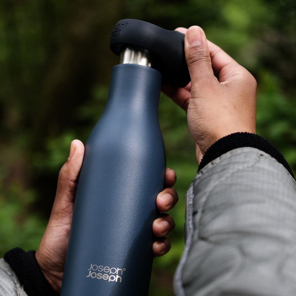 Botol Air Tertebat Vakum Keluli Tahan Karat Joseph Joseph Loop 500ml (Biru)