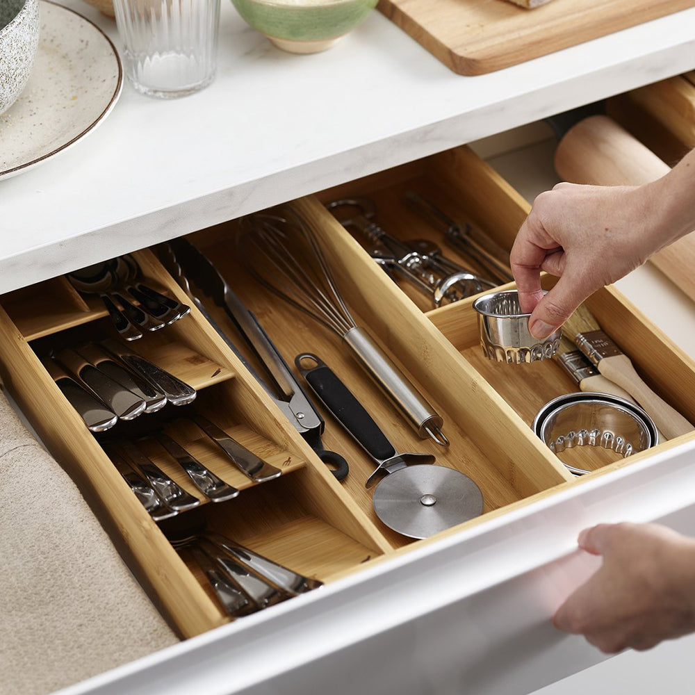 Joseph Joseph Drawerstore Bamboo Cutlery, Utensil & Gadget Organizer