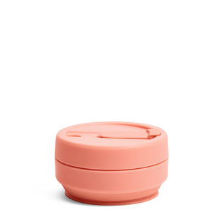 Stojo Biggie Collapsible cup 16oz Apricot Collapsed