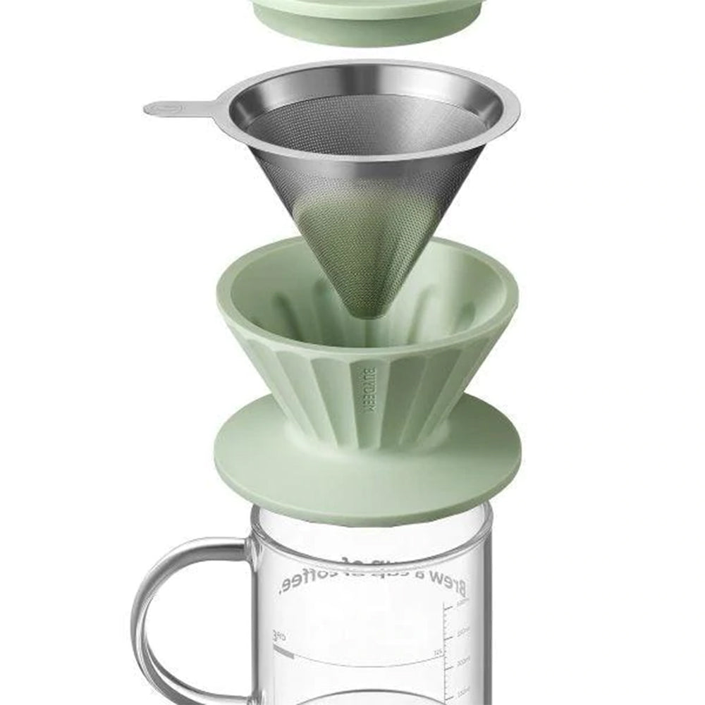 BUYDEEM Coffee Dripper Set, Nyaman Kehijauan 