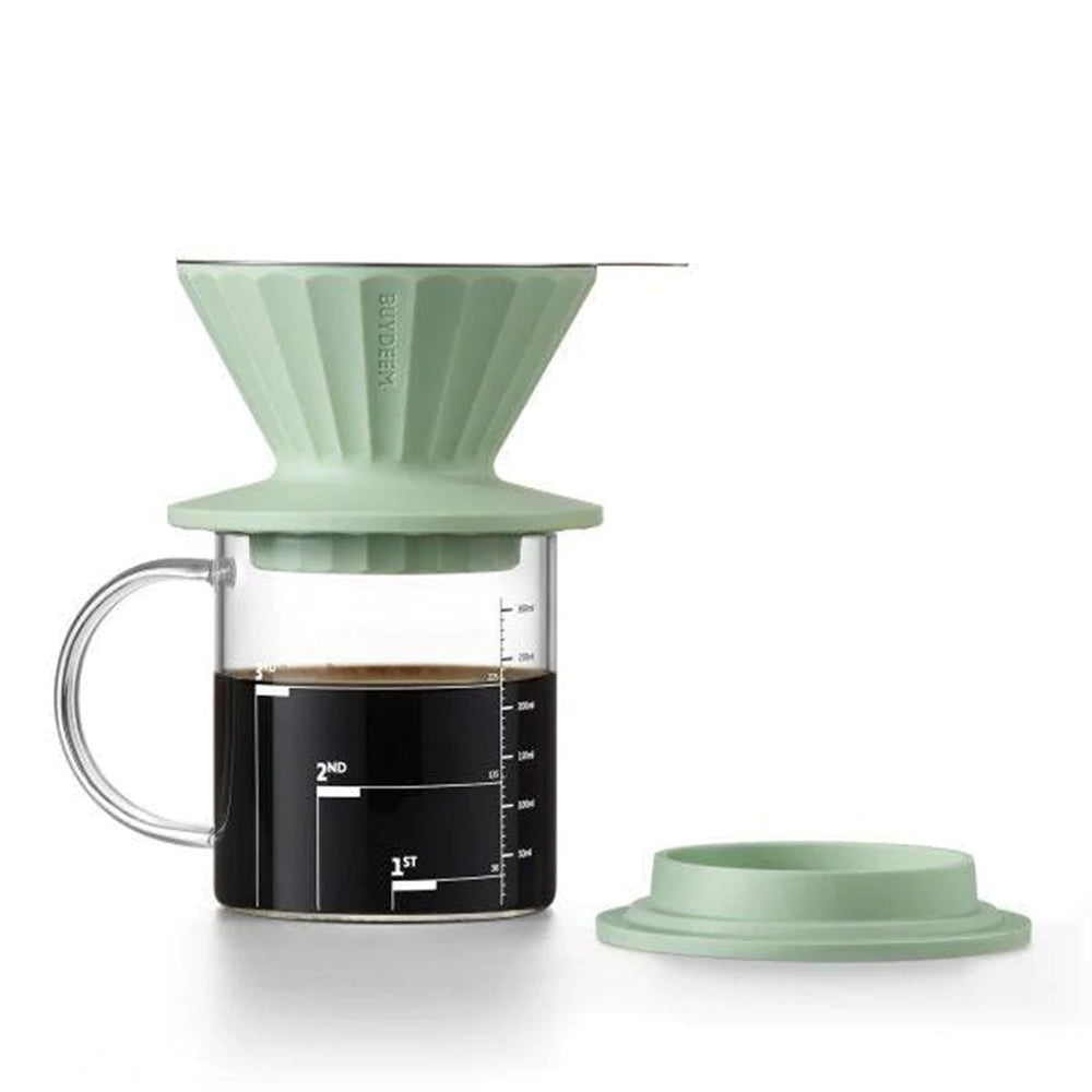 BUYDEEM Coffee Dripper Set, Nyaman Kehijauan 