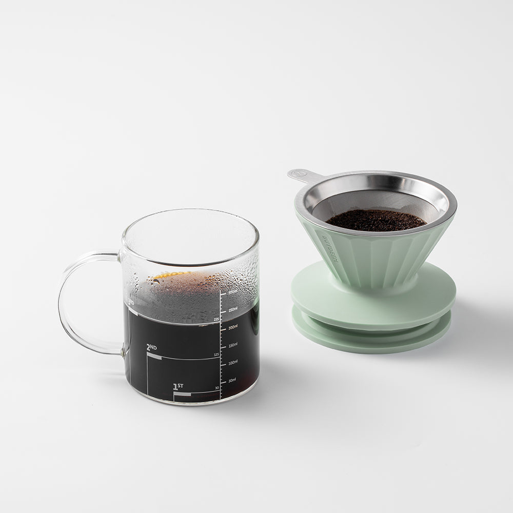 BUYDEEM Coffee Dripper Set, Nyaman Kehijauan 