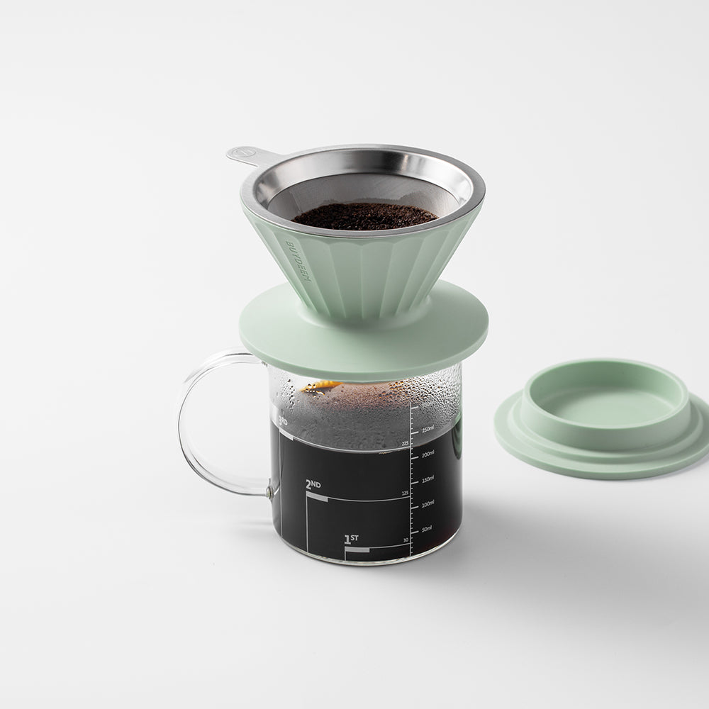 BUYDEEM Coffee Dripper Set, Nyaman Kehijauan 