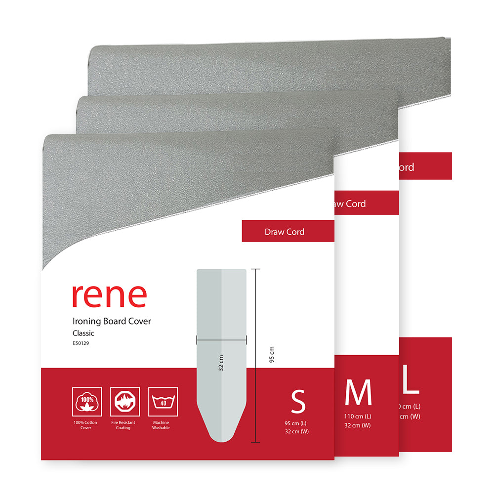 RENE Heat Resistant Ironing Board Cover (S/M/L)