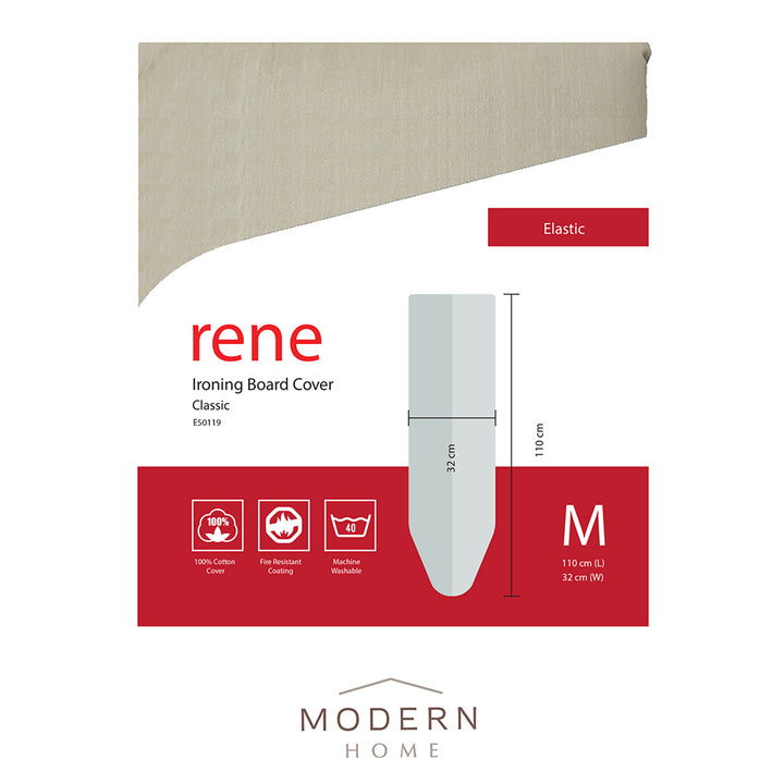 RENE Ironing Board Cover Elastic Cotton (S/M/L)