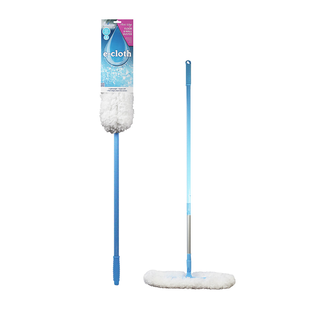 E-CLOTH Eco Flexi Edge Floor & Wall Duster dengan Pemegang Teleskopik