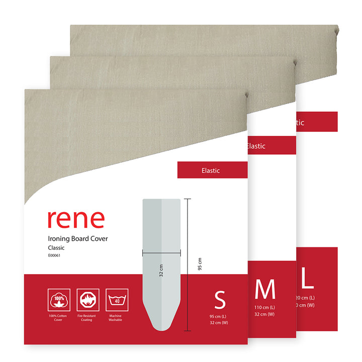 RENE Ironing Board Cover Elastic Cotton (S/M/L)