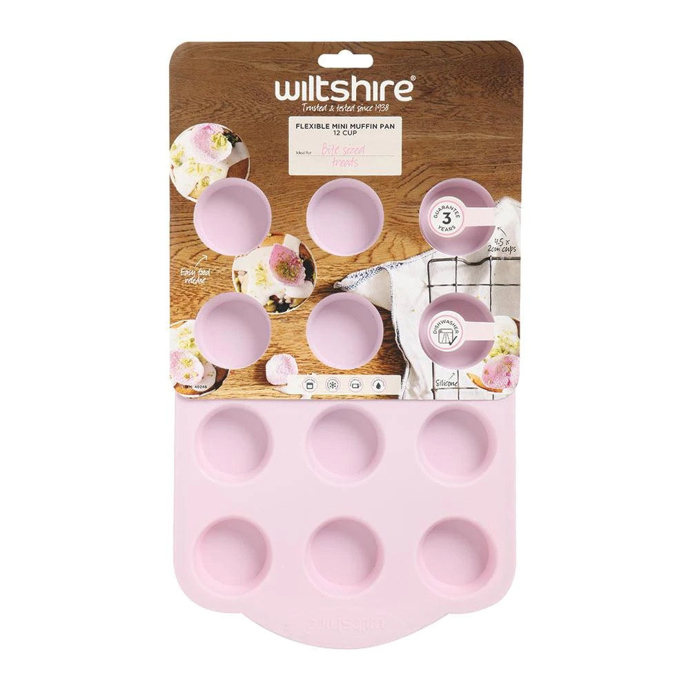 WILTSHIRE Bend N Bake Silicone 12 Cup Muffin Pan