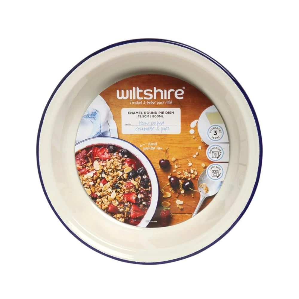 WILTSHIRE Hidangan Pai Bulat Enamel 