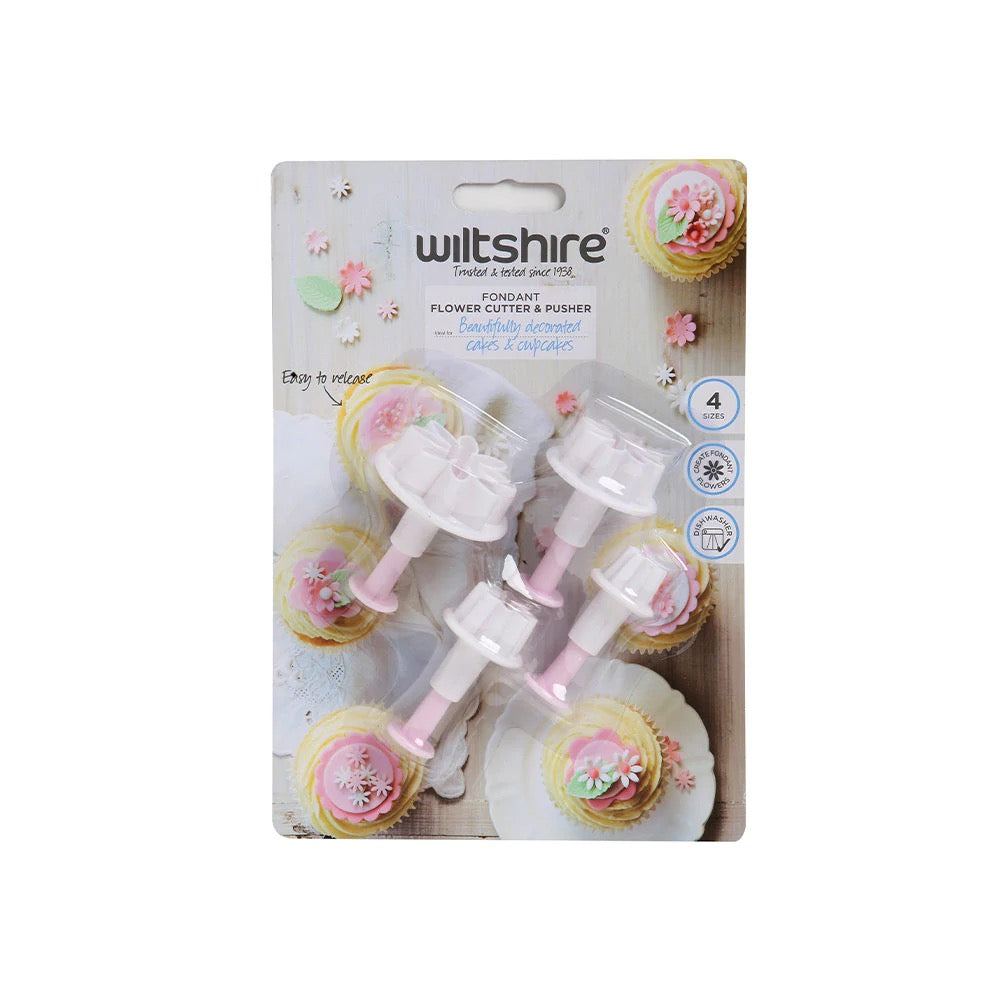WILTSHIRE Set Pemotong & Penolak Bunga Fondant 4pc